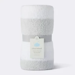 Chenille Stripe Baby Blanket - Gray And White Stripes - Cloud Island™ -Premium Bedding Store GUEST 0324882f 509f 4a9b ba22 358ea19cbf70