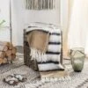 Heidi Throw Blanket - Brown/White - 50" X 70" - Safavieh