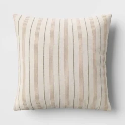Cotton Flax Woven Striped Square Throw Pillow - Threshold™ 8 Cotton Flax Woven Striped Square Throw Pillow - Threshold™ -Premium Bedding Store GUEST 198ca62a 31c1 4b5d b1dc 9f59aefb0017