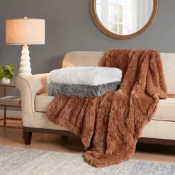 50"x60" Amaya Faux Fur Throw Blanket - Madison Park 13 50"x60" Amaya Faux Fur Throw Blanket - Madison Park -Premium Bedding Store GUEST 276ca83a 19e4 49b6 b2d5 7b8167231b14