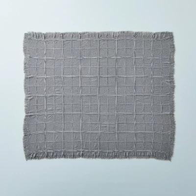 Textured Grid Lines Dobby Throw Blanket - Hearth & Hand™ With Magnolia 2 Textured Grid Lines Dobby Throw Blanket - Hearth & Hand™ With Magnolia - Image 2