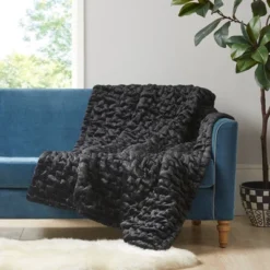 50"x60" Ruched Faux Fur Throw Blanket - Madison Park 31 50"x60" Ruched Faux Fur Throw Blanket - Madison Park -Premium Bedding Store GUEST 4057b3fb d299 42c0 915e 60829b4a932b