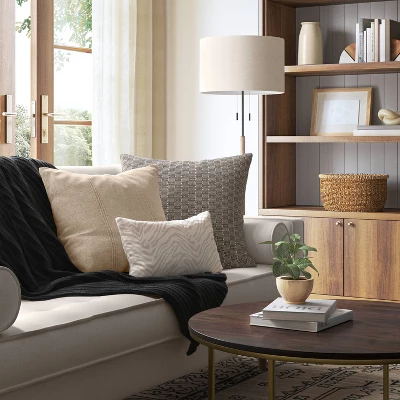 Velvet Jacquard Zebra Lumbar Throw Pillow - Threshold™ 1 Velvet Jacquard Zebra Lumbar Throw Pillow - Threshold™