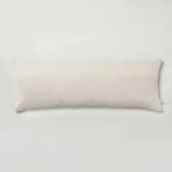 16"x42" Slub Center Stripe Oversized Lumbar Bed Pillow - Hearth & Hand™ With Magnolia 13 16"x42" Slub Center Stripe Oversized Lumbar Bed Pillow - Hearth & Hand™ With Magnolia -Premium Bedding Store GUEST 59c94da2 2910 417b 9717 22b1103abb33