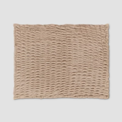 50"x60" Ruched Faux Rabbit Fur Throw Blanket - Threshold™ 1 50"x60" Ruched Faux Rabbit Fur Throw Blanket - Threshold™