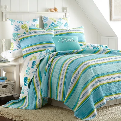 Cozumel Quilt Set - Coastal Multicolor - Levtex Home 6 Cozumel Quilt Set - Coastal Multicolor - Levtex Home - Image 6