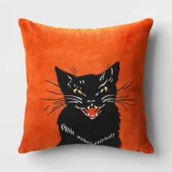 Fierce Cat Applique Cotton Velvet Square Halloween Throw Pillow - Threshold™ 9 Fierce Cat Applique Cotton Velvet Square Halloween Throw Pillow - Threshold™ -Premium Bedding Store GUEST 75d286a9 5b9e 4de0 9d76 c71c6fcc15aa
