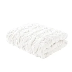 50"x60" Ruched Faux Fur Throw Blanket - Madison Park 26 50"x60" Ruched Faux Fur Throw Blanket - Madison Park -Premium Bedding Store GUEST 7e1f51ec 8d7d 4770 a6a5 77efd08cfeed