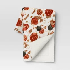 Pumpkin Printed Plush With Shearling Reverse Throw Blanket - Threshold™ 10 Pumpkin Printed Plush With Shearling Reverse Throw Blanket - Threshold™ -Premium Bedding Store GUEST 93689881 488d 4b25 86de 00ec94c729b1