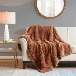 50"x60" Amaya Faux Fur Throw Blanket - Madison Park