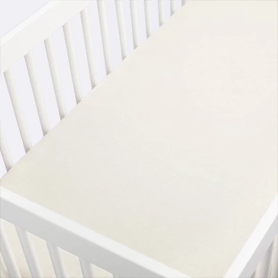 Fitted Jersey Crib Sheet Knit Oatmeal Heather - Cloud Island™ Oatmeal 2 Fitted Jersey Crib Sheet Knit Oatmeal Heather - Cloud Island™ Oatmeal - Image 2