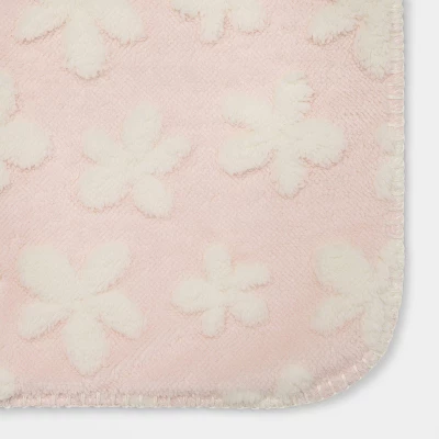 Plush Stroller Blanket Daisy - Cloud Island™ Pink 2 Plush Stroller Blanket Daisy - Cloud Island™ Pink - Image 2