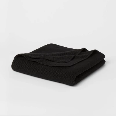 60"x80" Ribbed Faux Wool Bed Throw Blanket - Threshold™ 6 60"x80" Ribbed Faux Wool Bed Throw Blanket - Threshold™ - Image 6