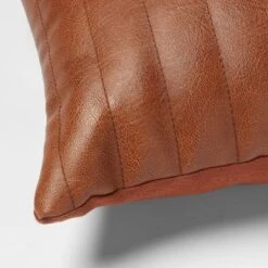 Lumbar Faux Leather Channel Stitch Decorative Throw Pillow - Threshold™ 7 Lumbar Faux Leather Channel Stitch Decorative Throw Pillow - Threshold™ -Premium Bedding Store GUEST b1248bcb 60a2 4ec2 9554 09261e433ec5