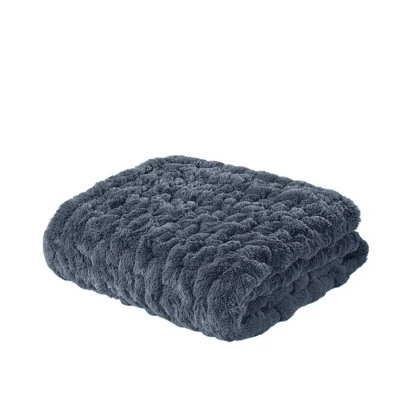50"x60" Ruched Faux Fur Throw Blanket - Madison Park 17 50"x60" Ruched Faux Fur Throw Blanket - Madison Park - Image 17