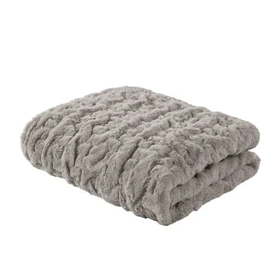 50"x60" Ruched Faux Fur Throw Blanket - Madison Park 8 50"x60" Ruched Faux Fur Throw Blanket - Madison Park - Image 8