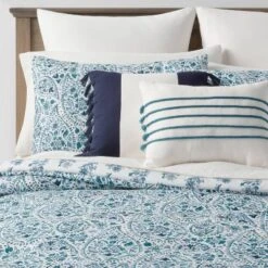 12pc Reversible Paisley Print Comforter & Sheets Set Blue/Dark Teal Blue - Threshold™ 21 12pc Reversible Paisley Print Comforter & Sheets Set Blue/Dark Teal Blue - Threshold™ -Premium Bedding Store GUEST e3f1ec9a 3b66 4053 b0fe 00d8eb4ecda8