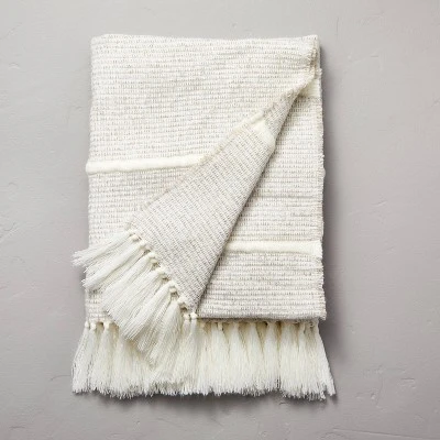 Heathered Stripe Woven Throw Blanket - Hearth & Hand™ With Magnolia 4 Heathered Stripe Woven Throw Blanket - Hearth & Hand™ With Magnolia - Image 4