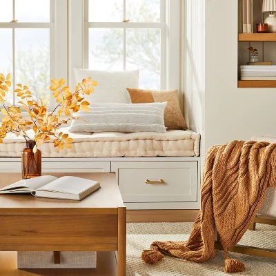 Chunky Cable Knit Fall Throw Blanket Toasted Almond - Hearth & Hand™ With Magnolia 1 Chunky Cable Knit Fall Throw Blanket Toasted Almond - Hearth & Hand™ With Magnolia