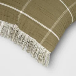 Oversized Cotton Gauze Grid Lumbar Throw Pillow Olive Green - Threshold™ 5 Oversized Cotton Gauze Grid Lumbar Throw Pillow Olive Green - Threshold™ -Premium Bedding Store GUEST ece980f7 5377 40de bc2f d931b57617cf