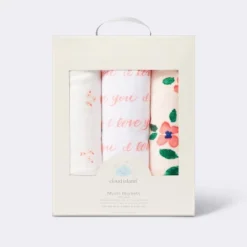 Muslin Swaddle Blanket In Bloom - Pink - 3pk - Cloud Island™ 3 Muslin Swaddle Blanket In Bloom - Pink - 3pk - Cloud Island™ -Premium Bedding Store GUEST f158480b ec14 415c a271 88ae9666a492