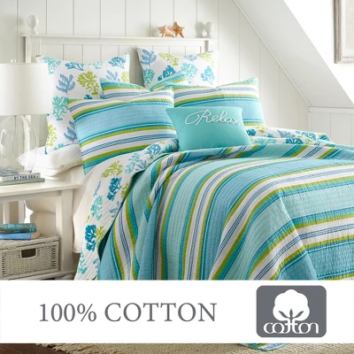 Cozumel Quilt Set - Coastal Multicolor - Levtex Home 3 Cozumel Quilt Set - Coastal Multicolor - Levtex Home - Image 3