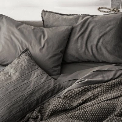 Heavyweight Linen Blend Comforter Sham - Casaluna™ 5 Heavyweight Linen Blend Comforter Sham - Casaluna™ - Image 5