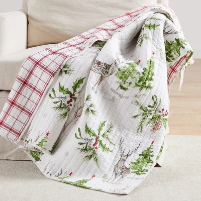 Sleigh Bells Holiday Quilted Throw Multi Color - Villa Lugano -Premium Bedding Store GUEST f6b6592c 65fd 44a5 8bca a93b2685b461